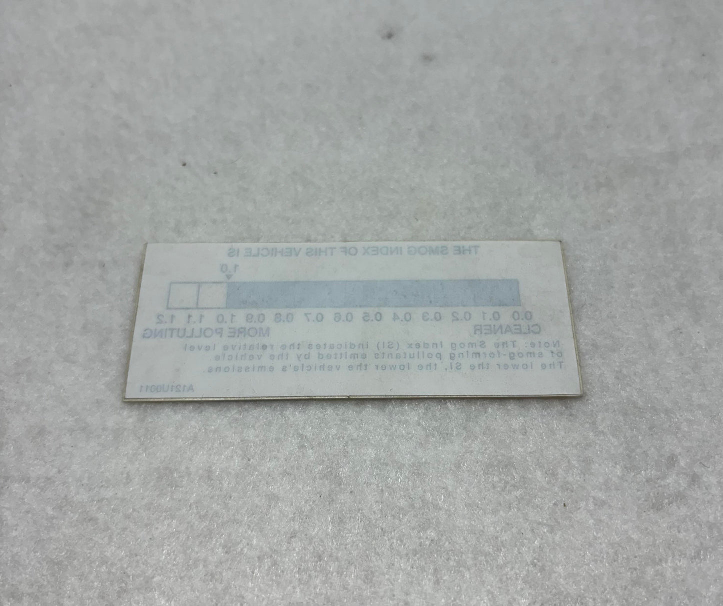 A121U0011F Label Smog Index