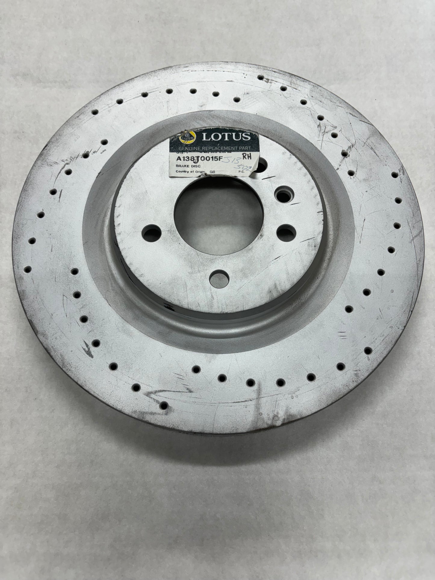 A138J0015F Brake Disc-X Drilled RH Front