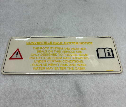 A121U0054F Water Ingress Warning